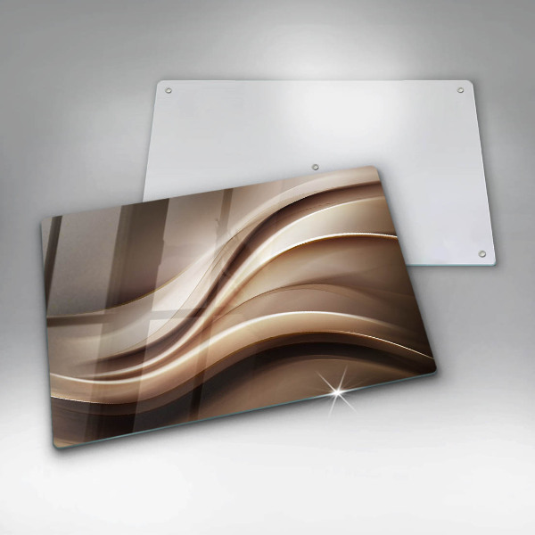 Glas Herdabdeckplatte Abstraktion sanfte Linien