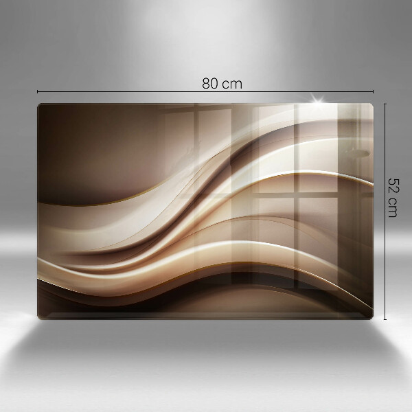 Glas Herdabdeckplatte Abstraktion sanfte Linien