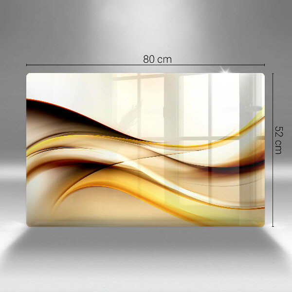 Glas Herdabdeckplatte Abstrakte Rauchlinien