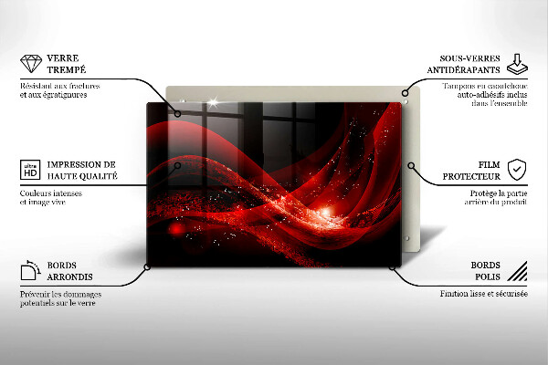 Glas Herdabdeckplatte Moderne Abstraktion