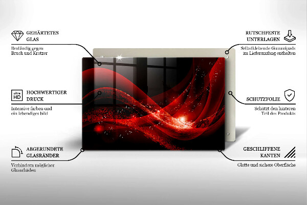 Glas Herdabdeckplatte Moderne Abstraktion