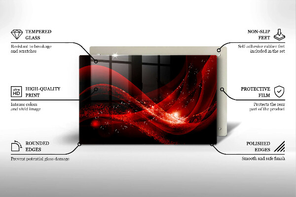 Glas Herdabdeckplatte Moderne Abstraktion