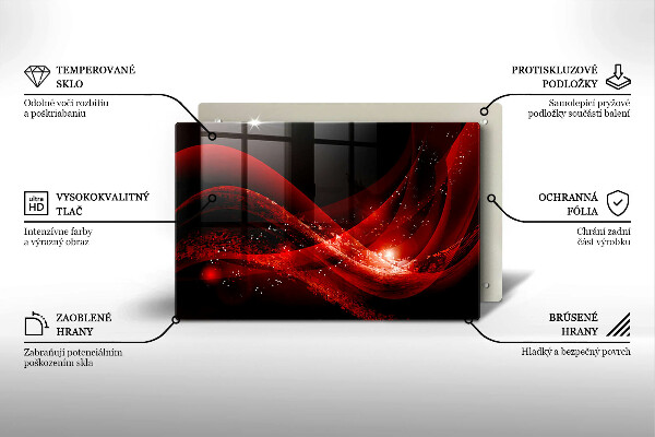 Glas Herdabdeckplatte Moderne Abstraktion