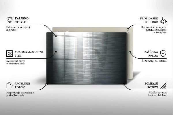 Glas Herdabdeckplatte Metallstruktur