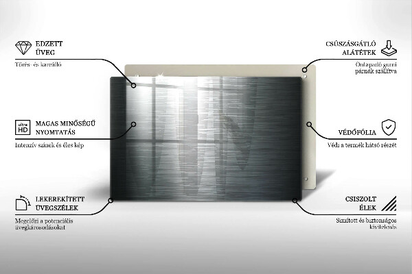 Glas Herdabdeckplatte Metallstruktur