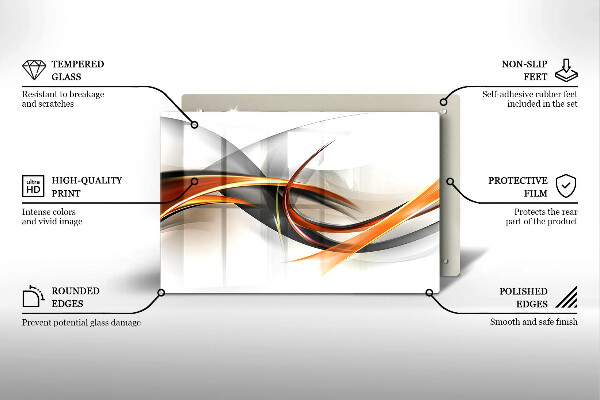 Glas Herdabdeckplatte Moderne Formen