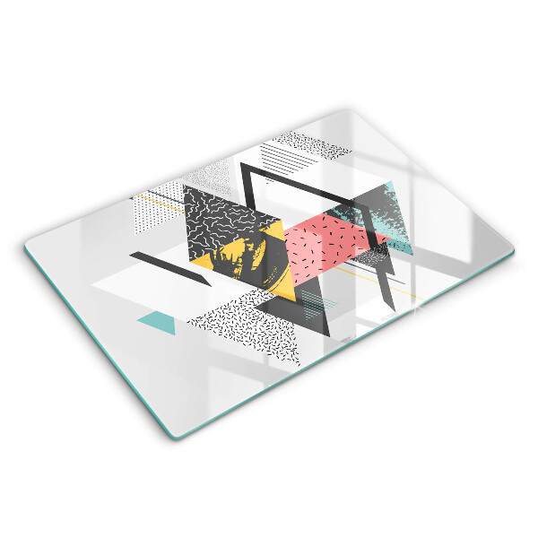 Glas Herdabdeckplatte Abstrakte Dreiecke