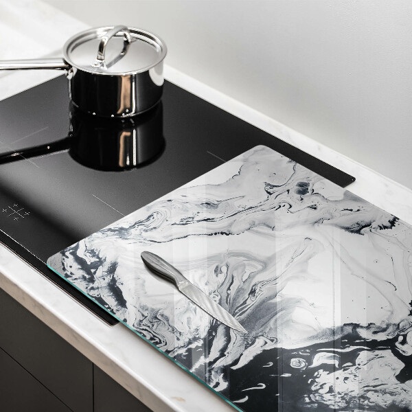 Glas Herdabdeckplatte Tintenabstraktion