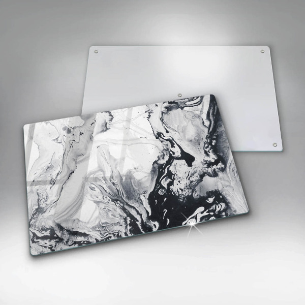 Glas Herdabdeckplatte Tintenabstraktion