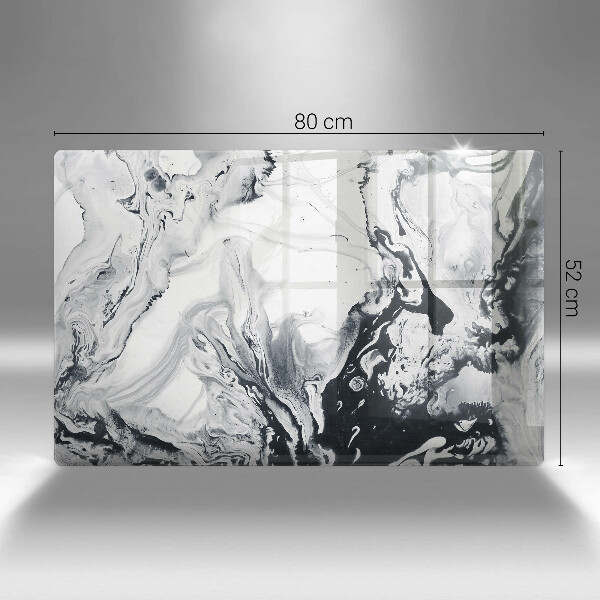 Glas Herdabdeckplatte Tintenabstraktion