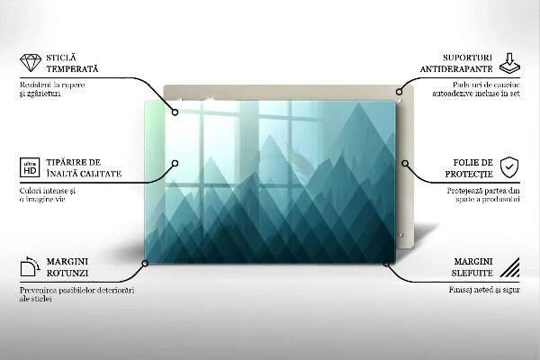 Glas Herdabdeckplatte Abstrakte Berge