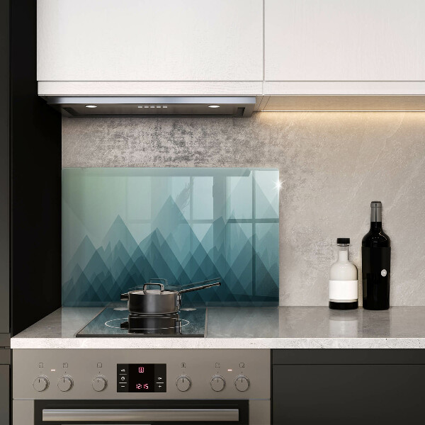 Glas Herdabdeckplatte Abstrakte Berge