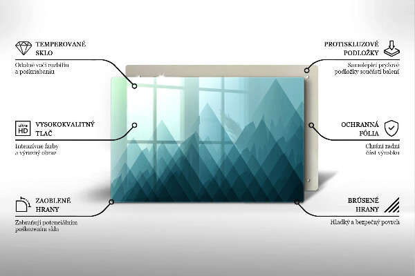 Glas Herdabdeckplatte Abstrakte Berge