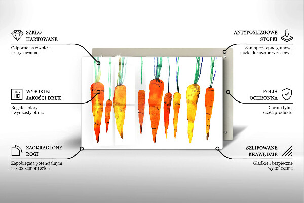 Glas Ceranfeldabdeckung Karottenillustration