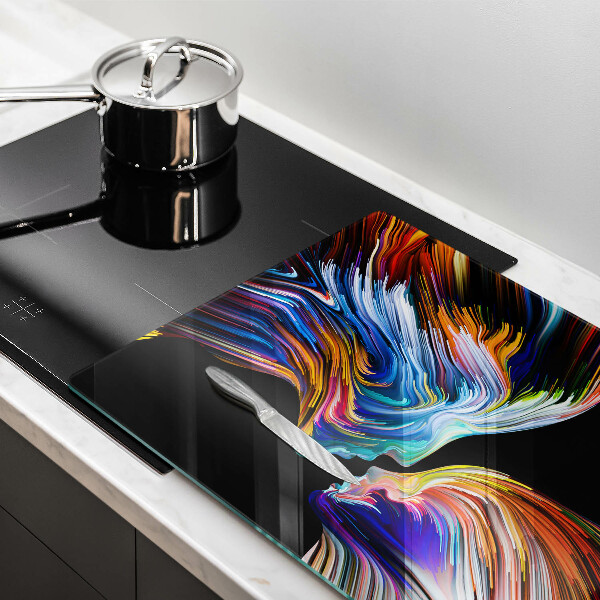 Glas Ceranfeldabdeckung Kuss-Abstraktion