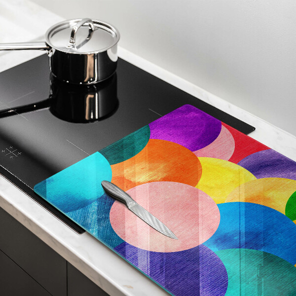 Glas Ceranfeldabdeckung Bunte Kreise