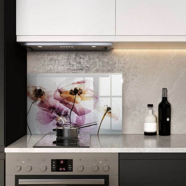 Glas Ceranfeldabdeckung Zarte Blumen