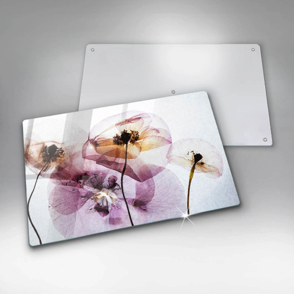 Glas Ceranfeldabdeckung Zarte Blumen