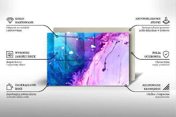 Glas Ceranfeldabdeckung Abstraktionstinten