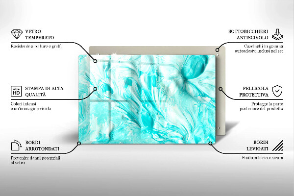 Glas Ceranfeldabdeckung Abstraktionsfarben