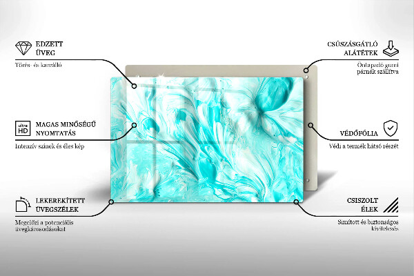 Glas Ceranfeldabdeckung Abstraktionsfarben