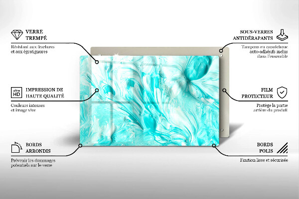 Glas Ceranfeldabdeckung Abstraktionsfarben
