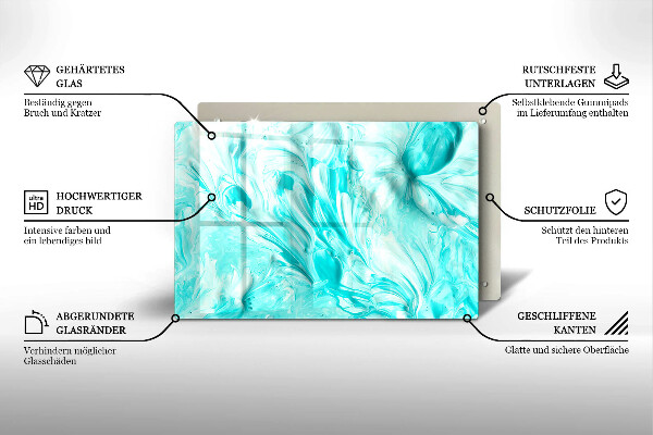 Glas Ceranfeldabdeckung Abstraktionsfarben