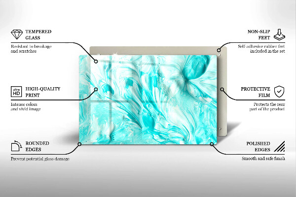 Glas Ceranfeldabdeckung Abstraktionsfarben