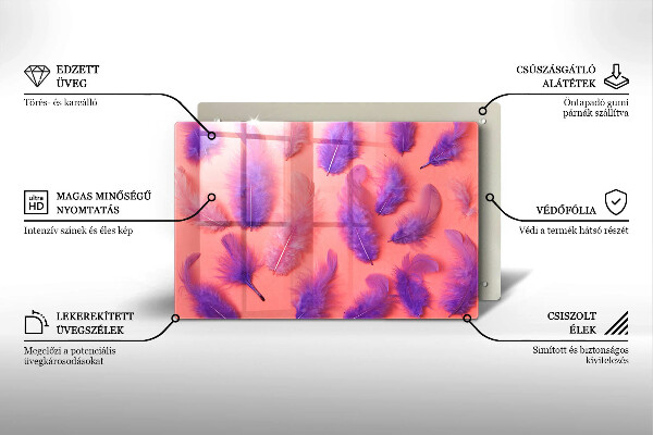 Glas Ceranfeldabdeckung Flauschige Federn