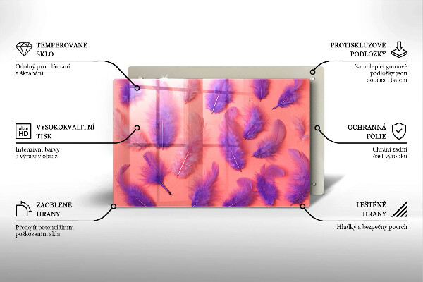 Glas Ceranfeldabdeckung Flauschige Federn