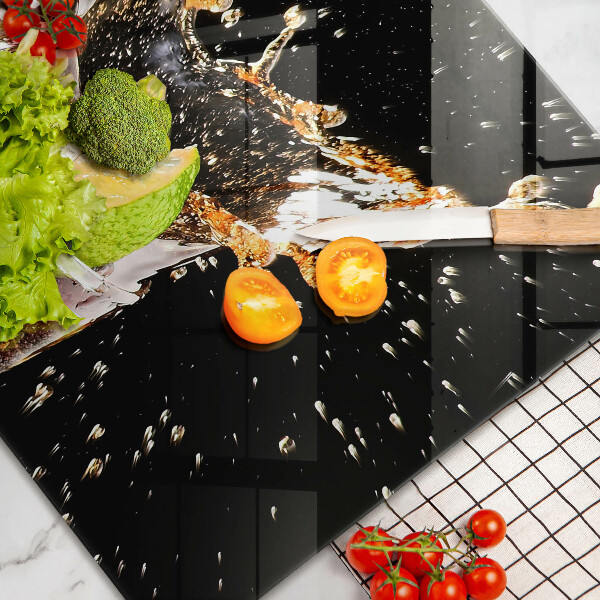 Glas Herdabdeckplatte Mit Eis trinken