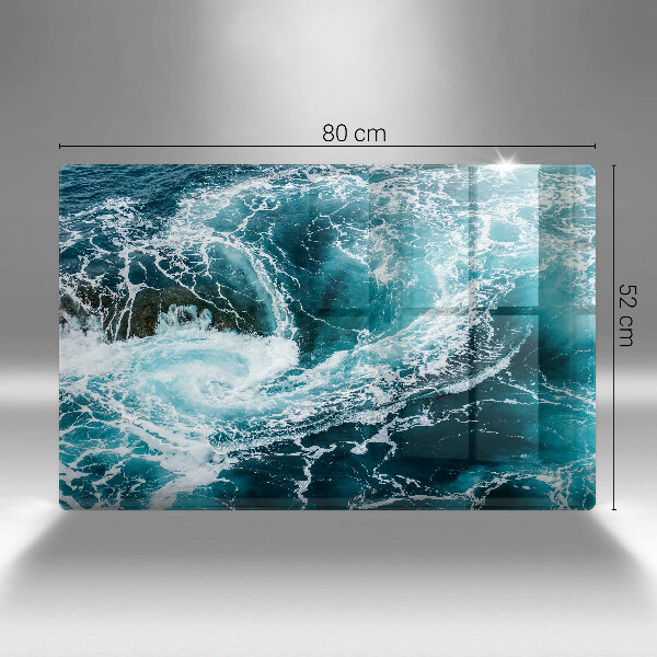 Glas Ceranfeldabdeckung Schäumende Wasserwellen