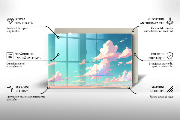 Glas Ceranfeldabdeckung Märchenhafter Himmel