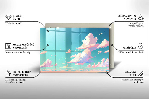 Glas Ceranfeldabdeckung Märchenhafter Himmel