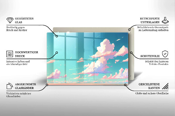 Glas Ceranfeldabdeckung Märchenhafter Himmel