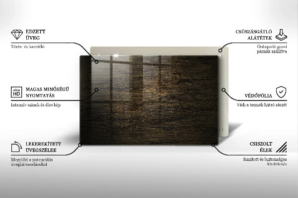 Glas Herdabdeckplatte Textur der Holzrinde
