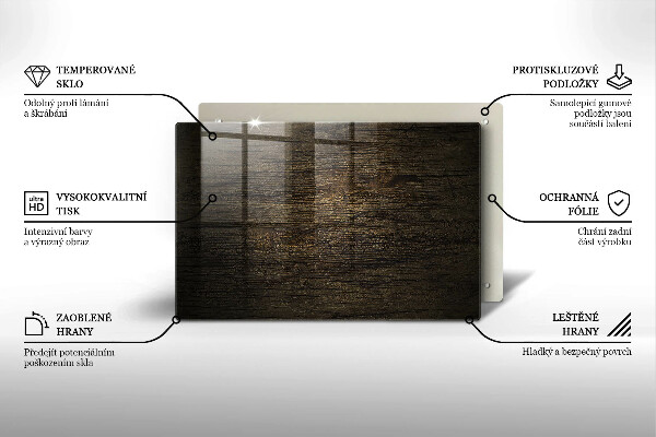 Glas Herdabdeckplatte Textur der Holzrinde
