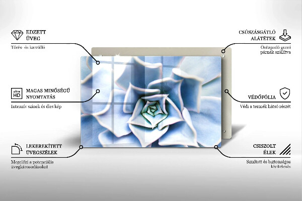 Glas Herdabdeckplatte Blumenpflanze