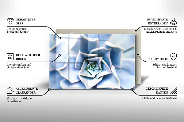 Glas Herdabdeckplatte Blumenpflanze