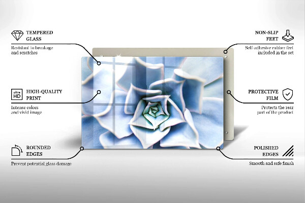 Glas Herdabdeckplatte Blumenpflanze