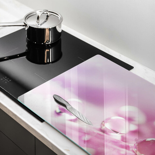 Glas Herdabdeckplatte Taublütenblätter