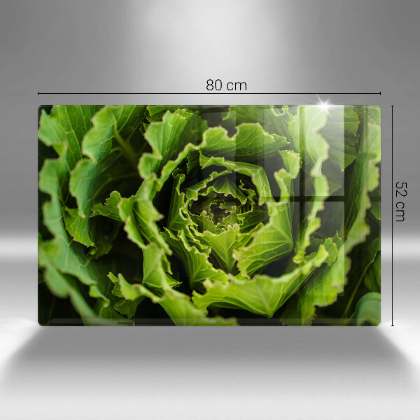 Glas Herdabdeckplatte Salatblätter essen