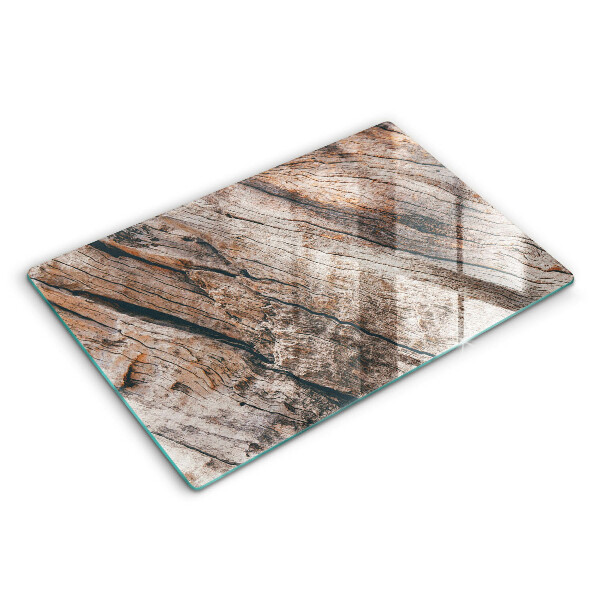 Glas Herdabdeckplatte Holzstruktur
