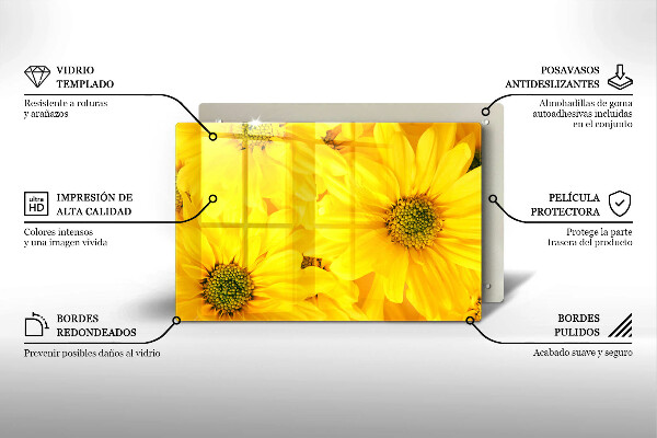 Glas Herdabdeckplatte Blütenblätter