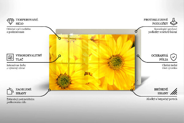 Glas Herdabdeckplatte Blütenblätter