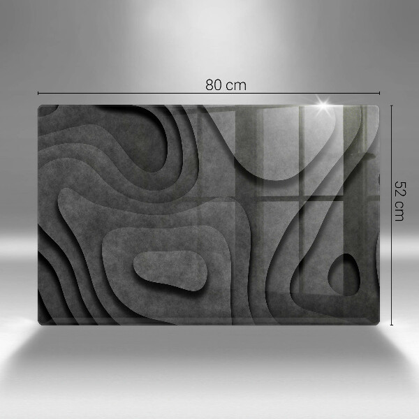 Glas Herdabdeckplatte 3D-Steinformen