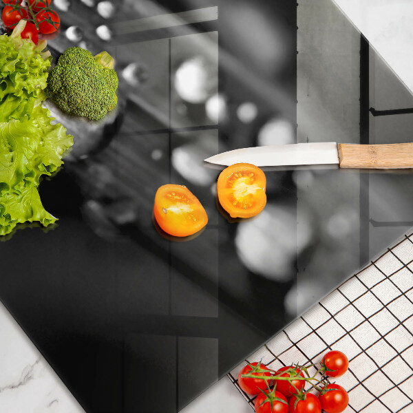 Glas Herdabdeckplatte Tautropfen auf den Blättern