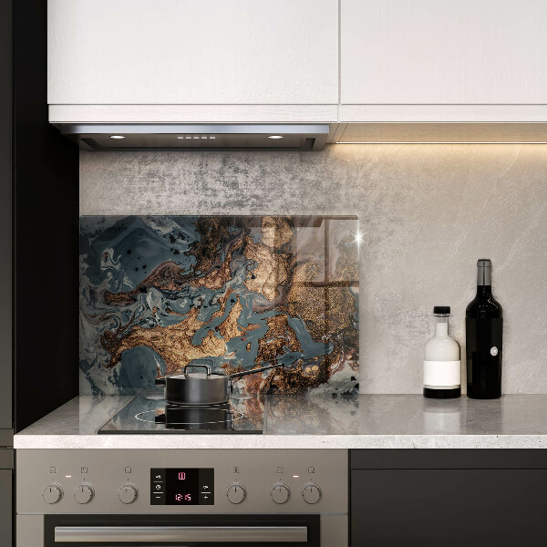 Glas Ceranfeldabdeckung Goldene Felsstruktur