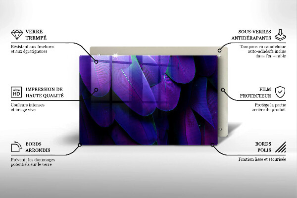 Glas Ceranfeldabdeckung Neonfedern