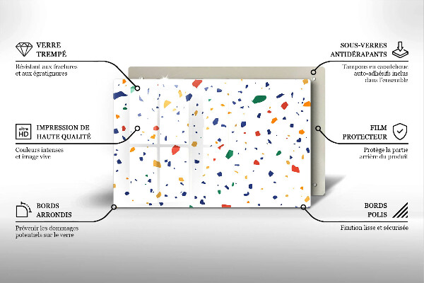 Glas Ceranfeldabdeckung Buntes Steinzeug